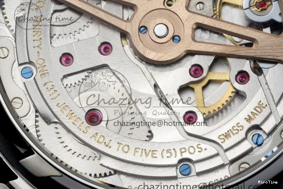 MIROTIME 0323 Bold Portugieser Perpetual Calendar SS 5033 APSF 1:1 Best Edition Blue Dial on Black Leather Strap A52610 Clone 7041